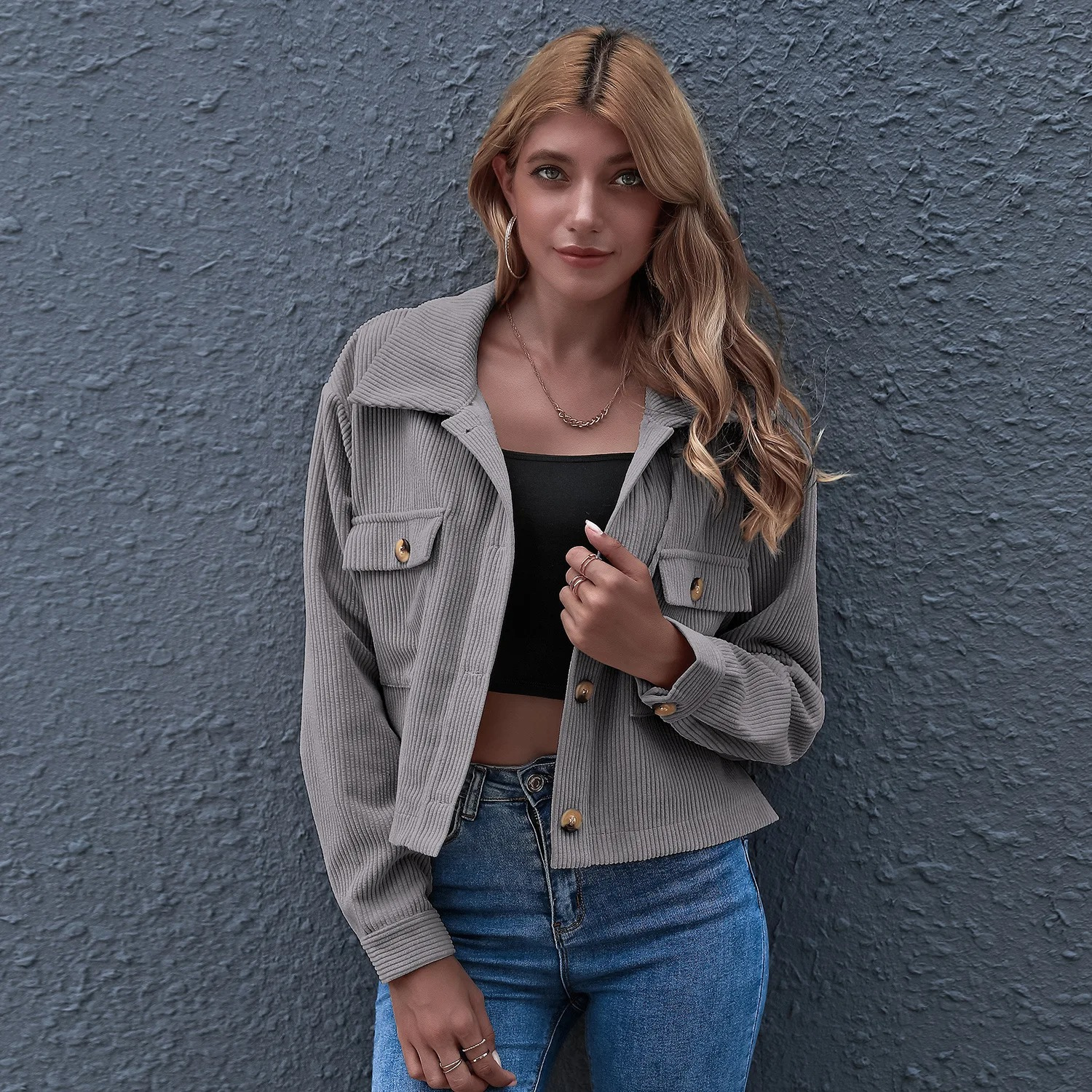 Marivella - Trendy Corduroy Jas