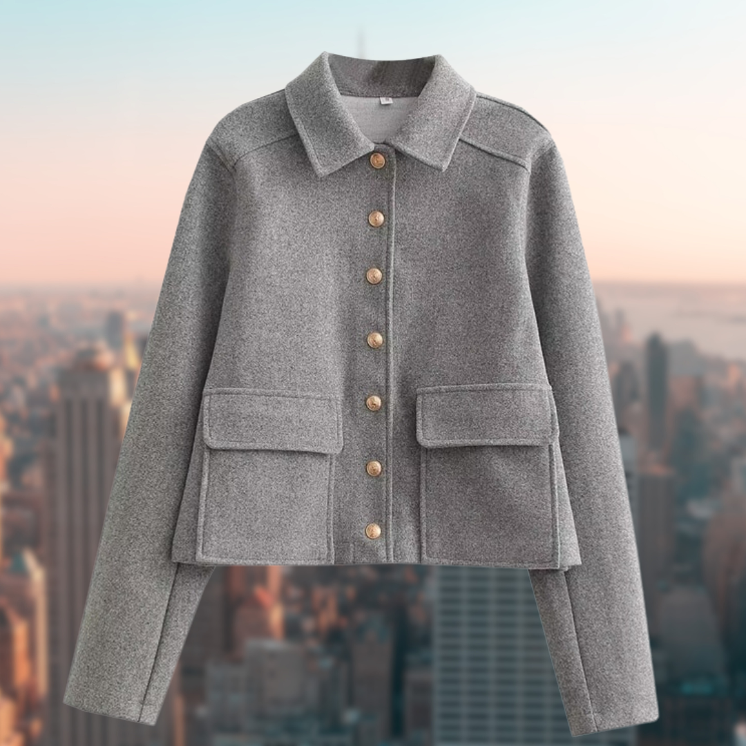 Silvia Wool Jacket | Casual damesjas in Wool look voor de herfst