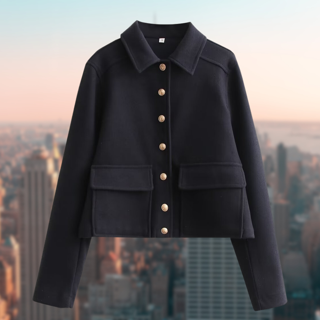 Silvia Wool Jacket | Casual damesjas in Wool look voor de herfst