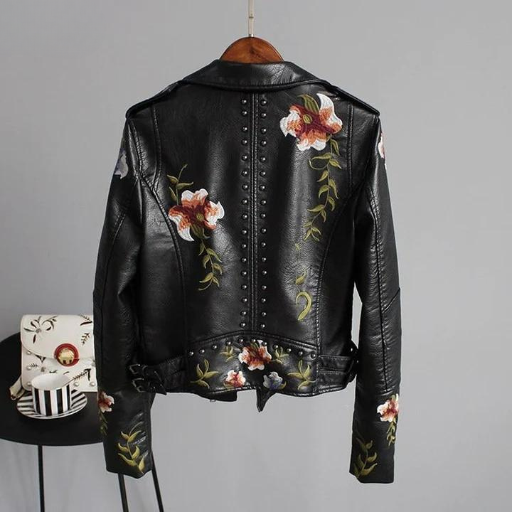Quinn - geborduurd cropped vintage jack