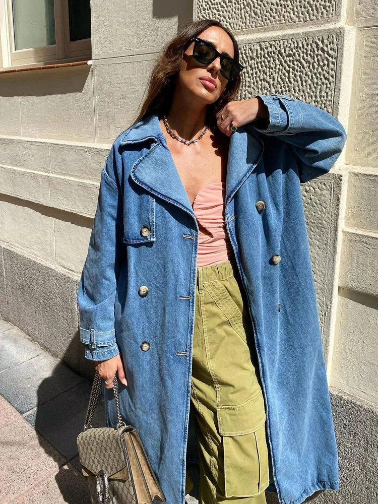 Crisilda - Denim Trenchcoat