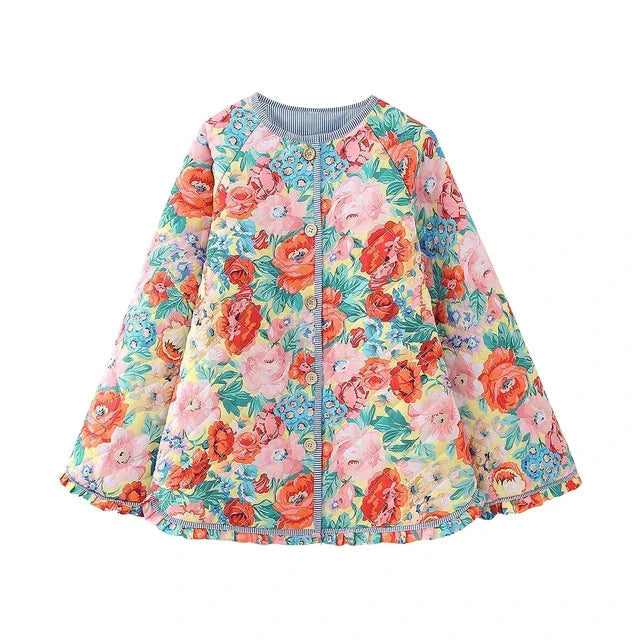 Brianna - Vintage Bedrukte Patchwork Jas