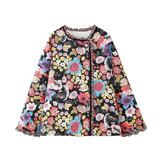 Brianna - Vintage Bedrukte Patchwork Jas