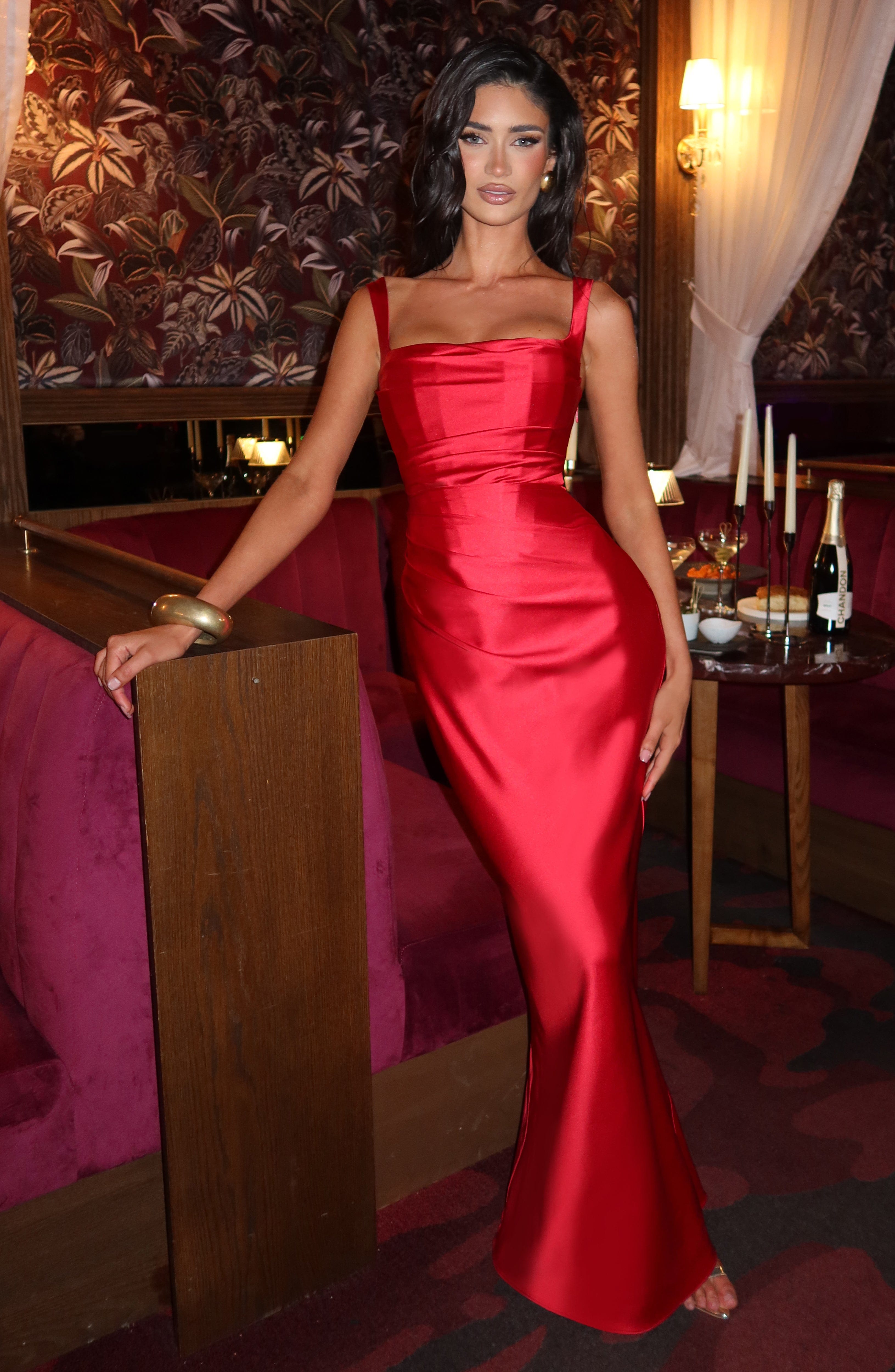 Calanthe Maxi Dress - Red