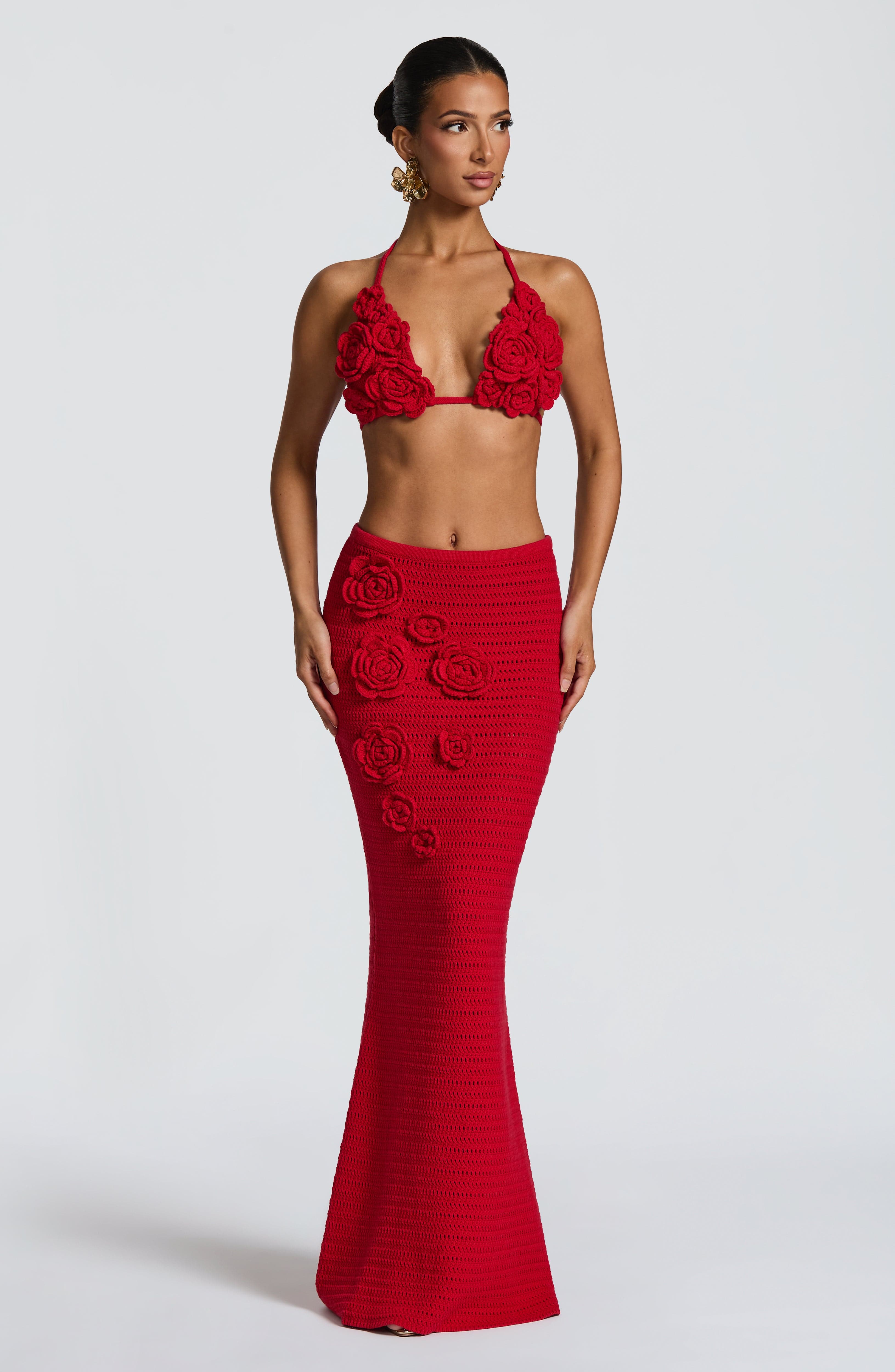 Nerida Maxi Skirt - Red