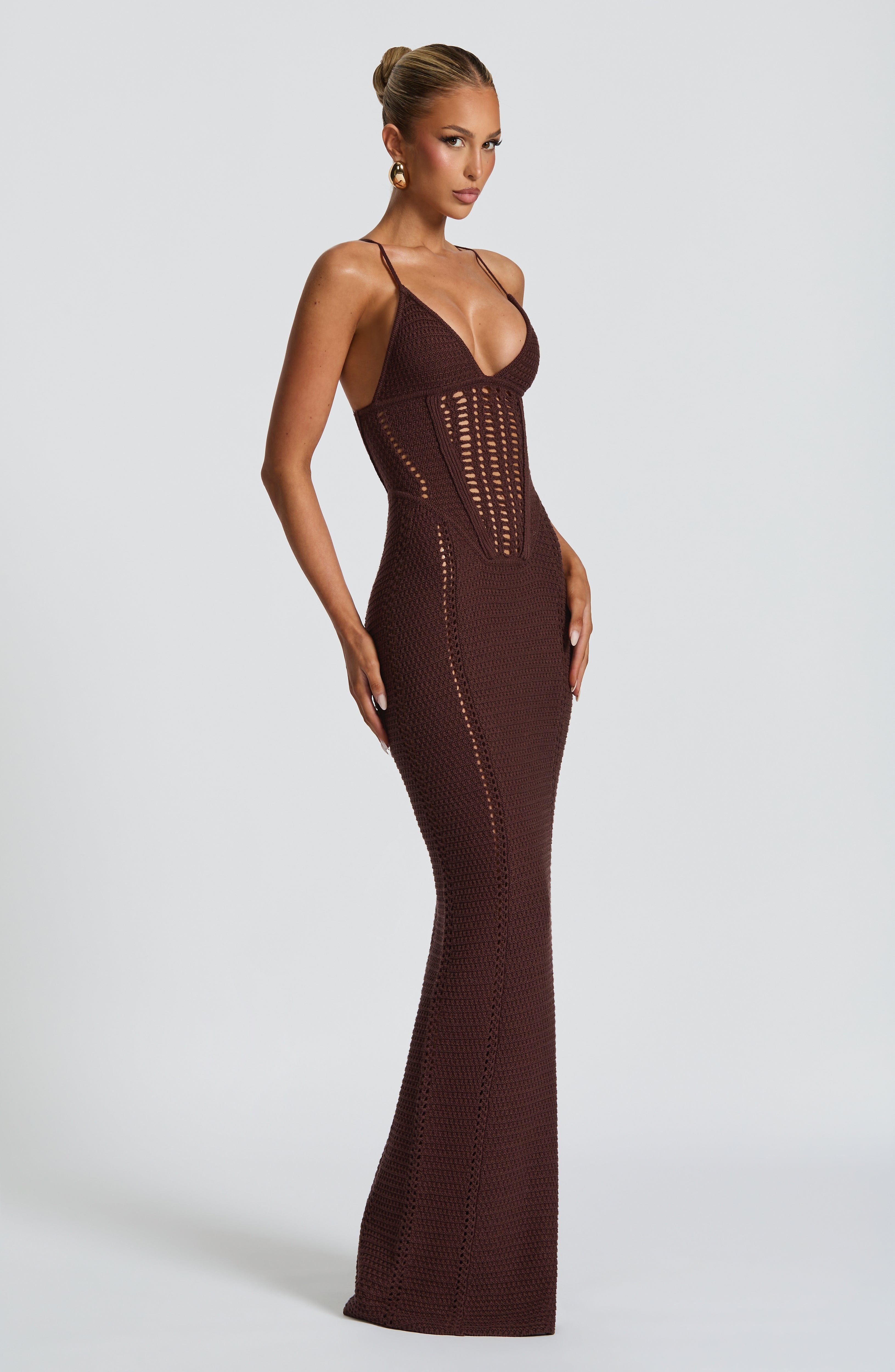 Xanthe Maxi Dress - Plum bruin