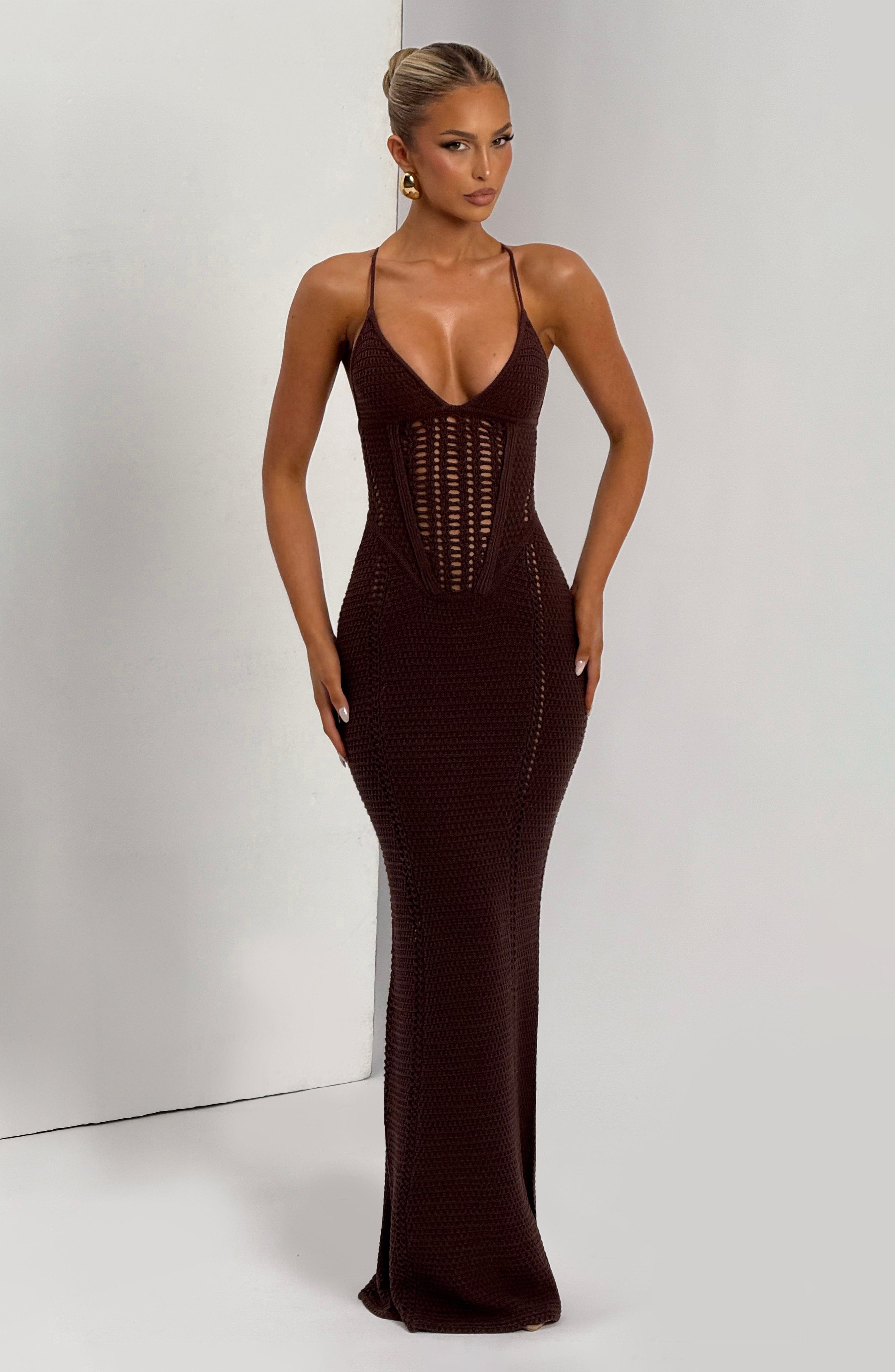 Xanthe Maxi Dress - Plum bruin