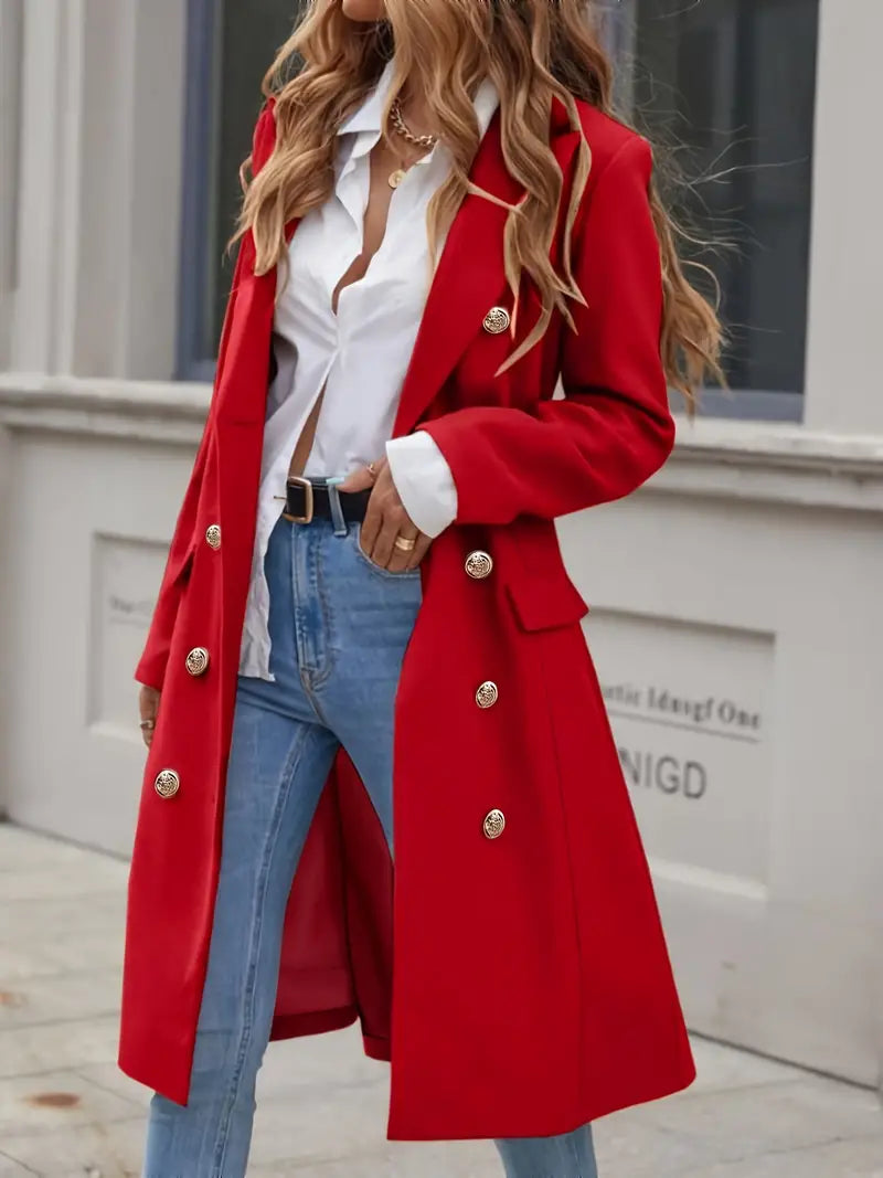 Generosa - Dames Lange Trenchcoat