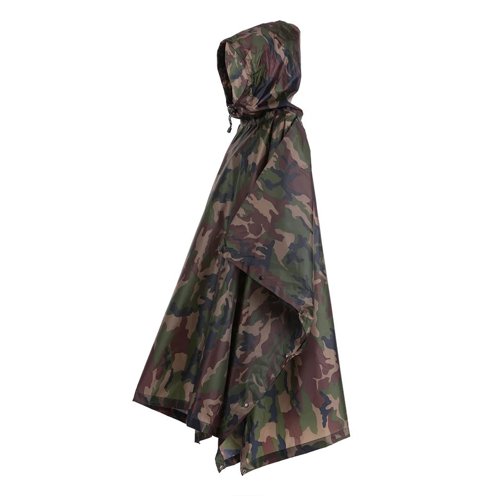 Camouflage regenjas Poncho met lichtgewicht ontwerp