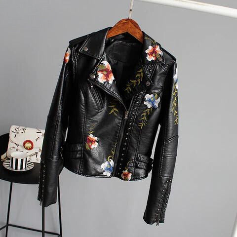 Quinn - geborduurd cropped vintage jack