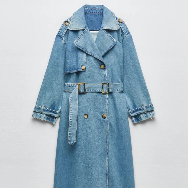 Crisilda - Denim Trenchcoat
