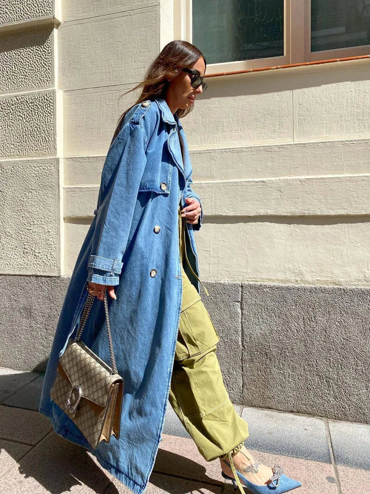 Crisilda - Denim Trenchcoat