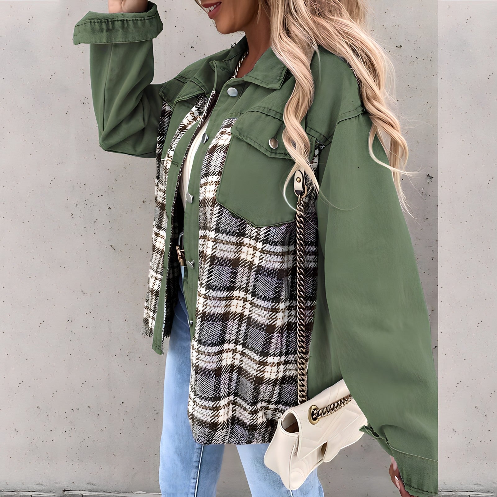 Mika Geruite jas | Trendy oversized geruite jas voor dames