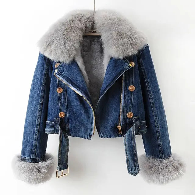 Marline - Denim Warme Jas