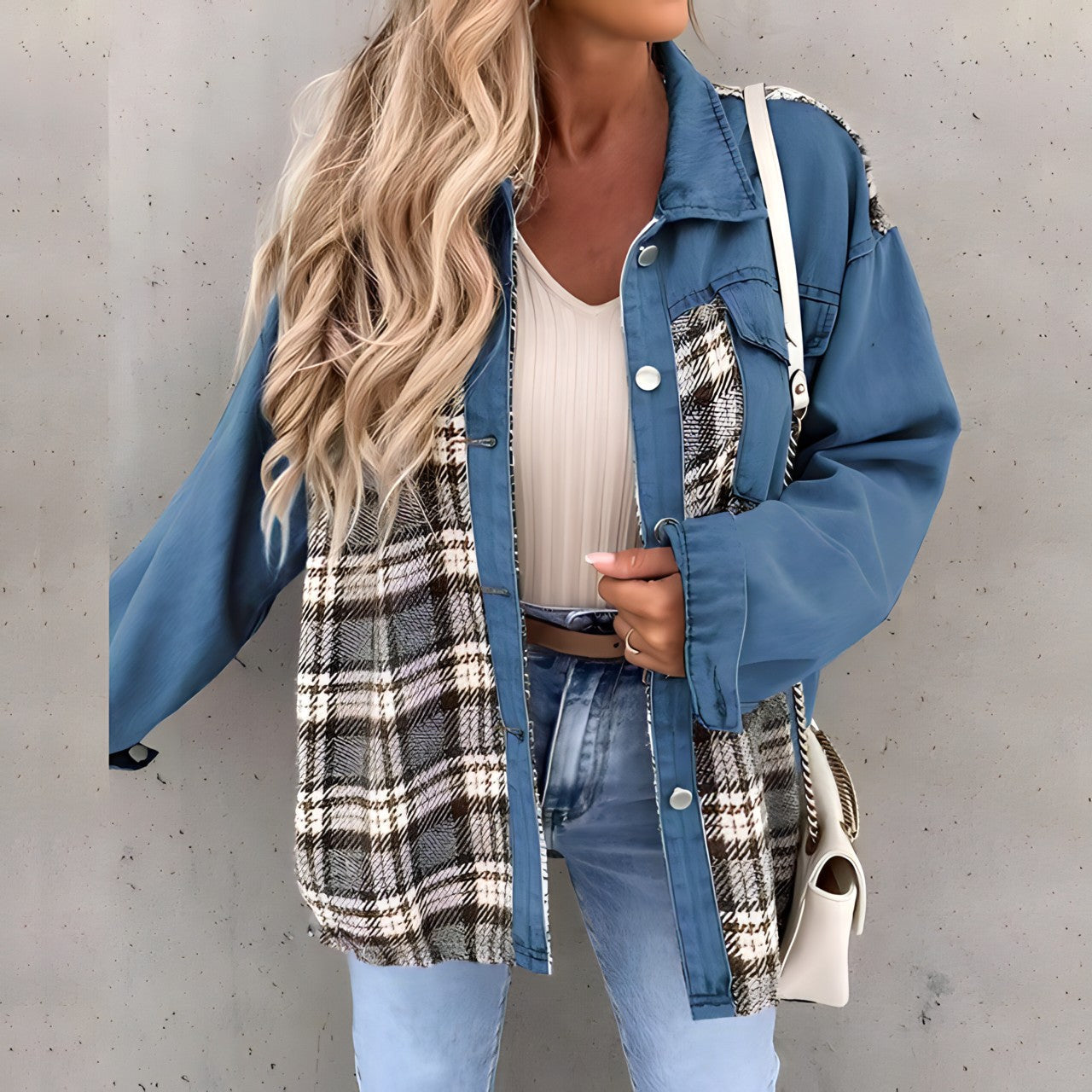 Mika Geruite jas | Trendy oversized geruite jas voor dames