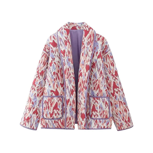 Brianna - Vintage Bedrukte Patchwork Jas