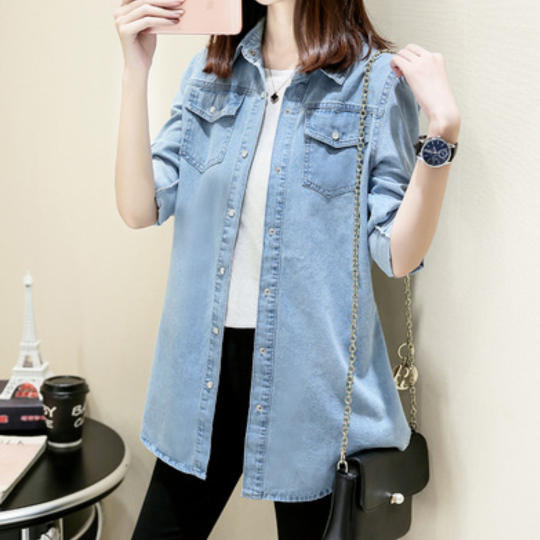Kristianna - Lange Denim Jas