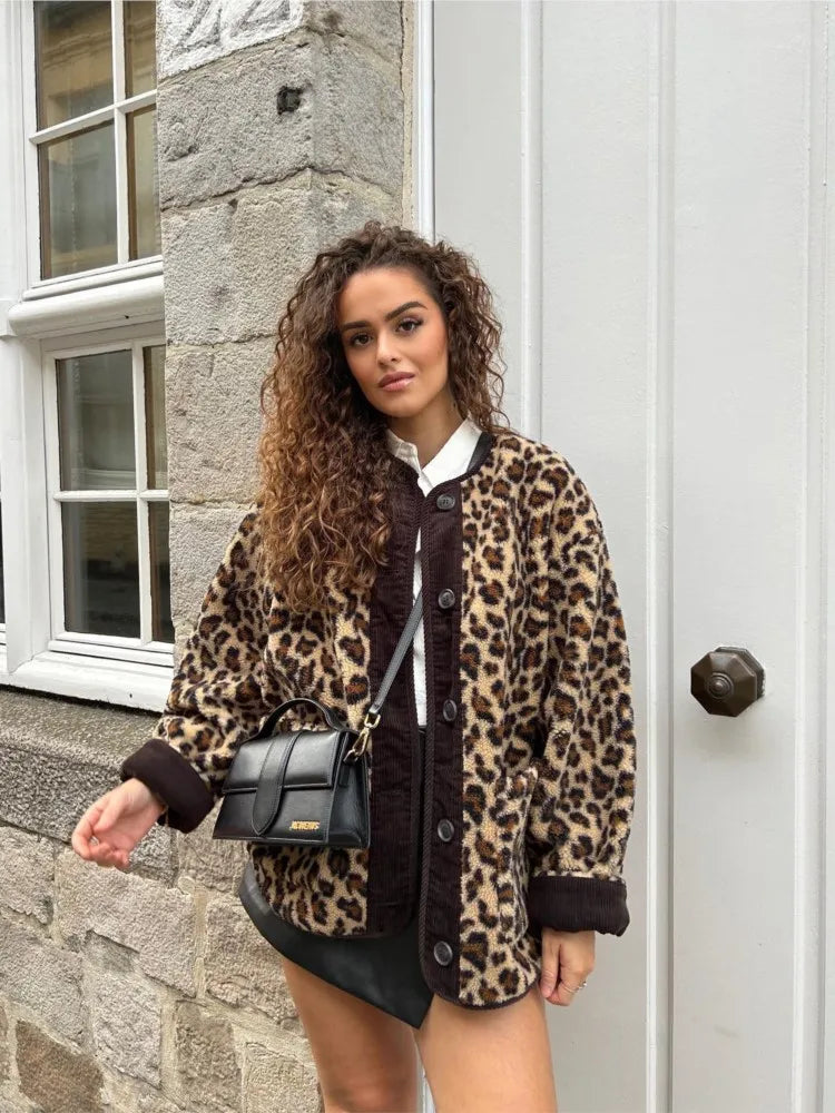 Martha - stijlvolle vintage jas met luipaardprint