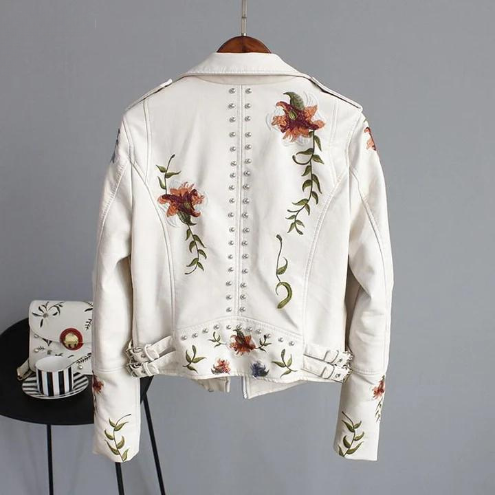 Quinn - geborduurd cropped vintage jack