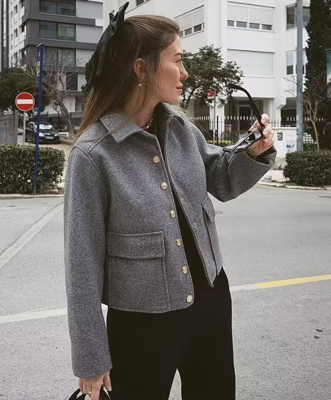 Jaxine - Dames Gecropt Jasje