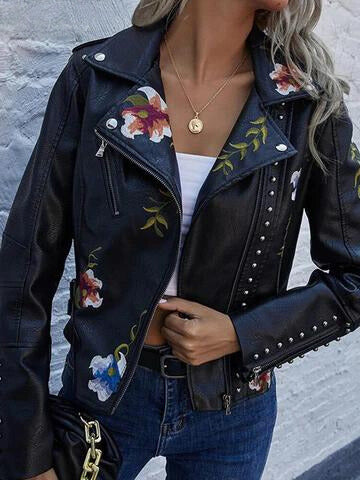 Quinn - geborduurd cropped vintage jack