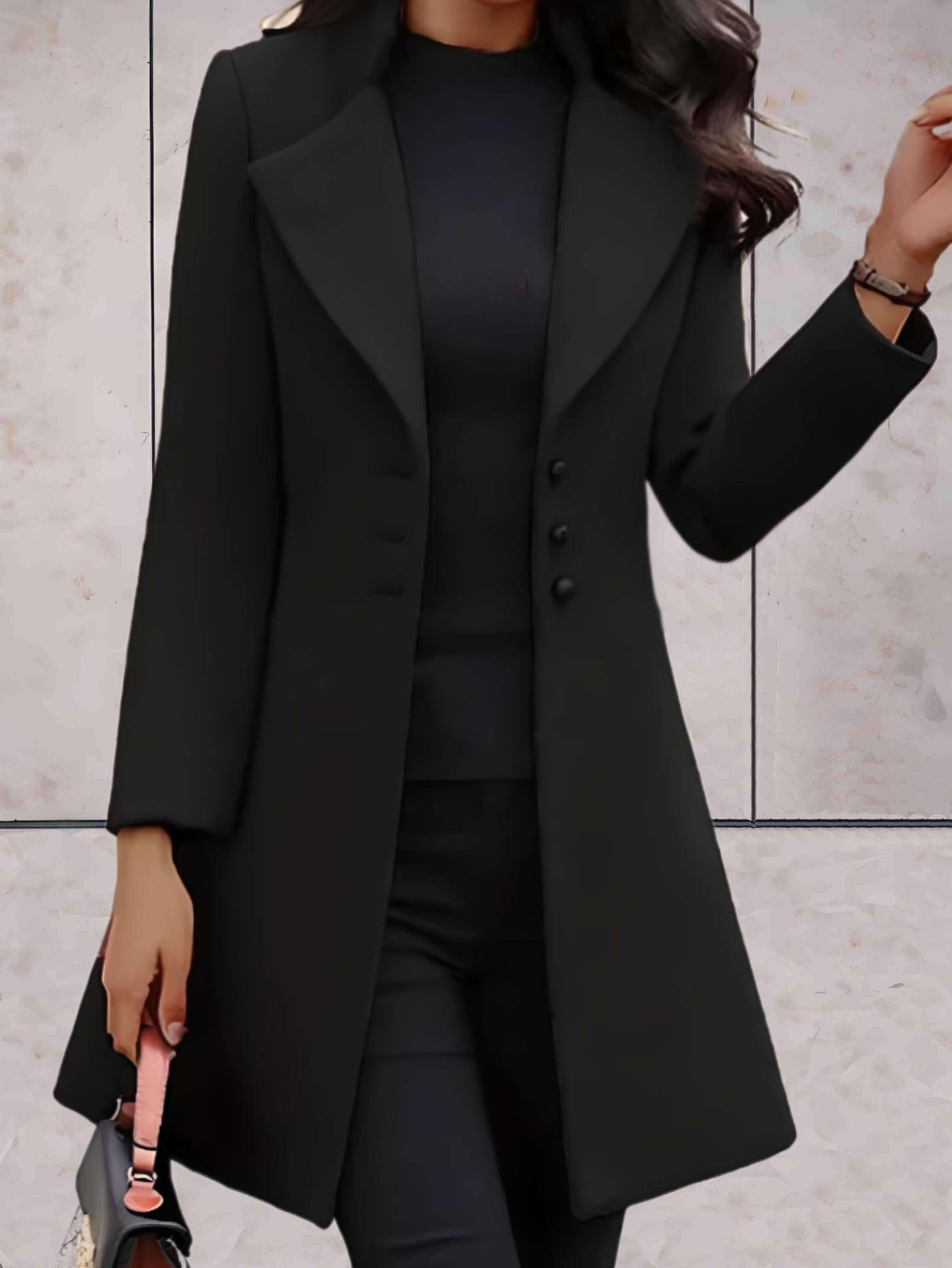 Janice - Formele trenchcoat jas met ingekeepte kraag en knoopsluiting