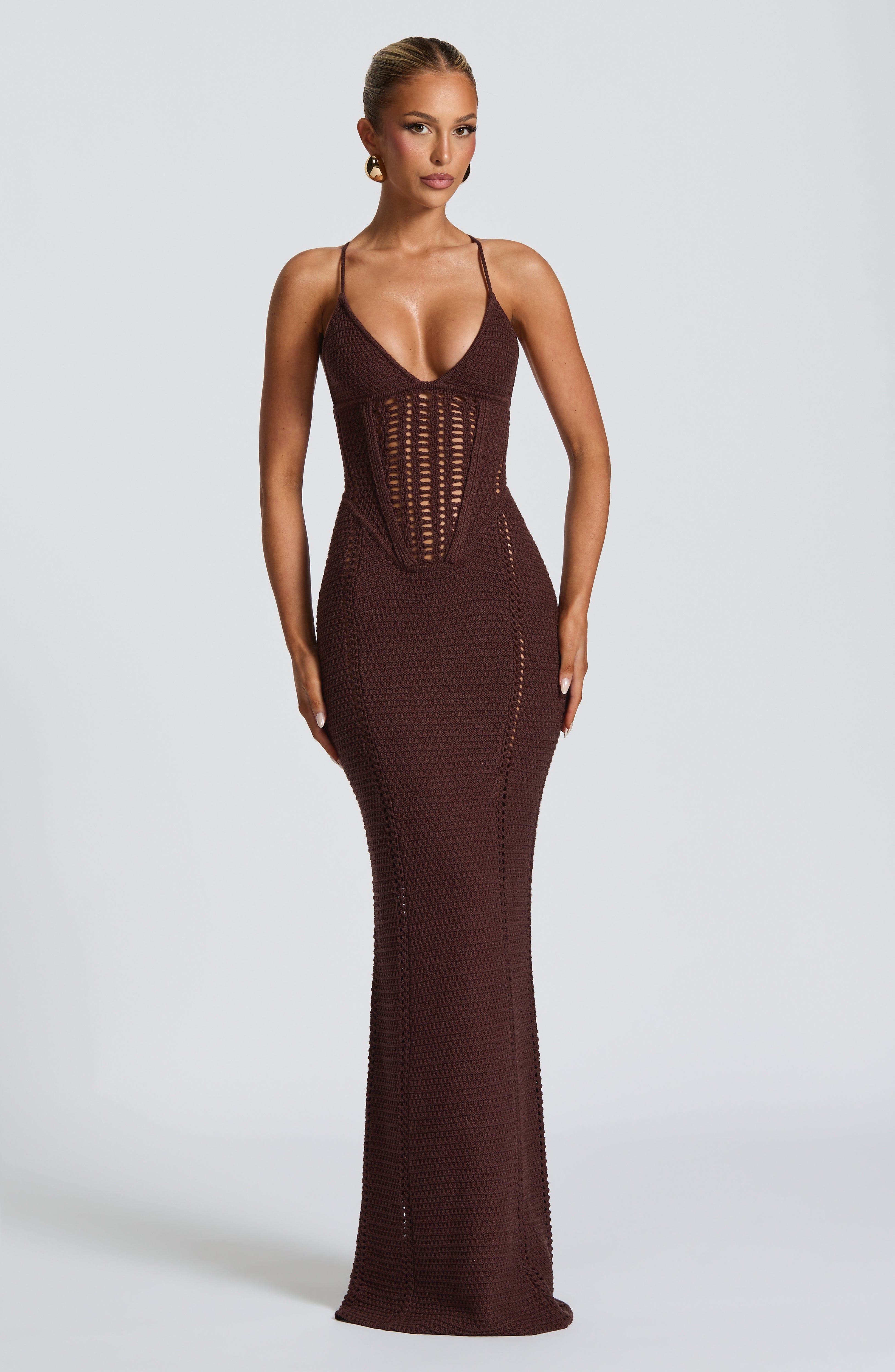 Xanthe Maxi Dress - Plum bruin