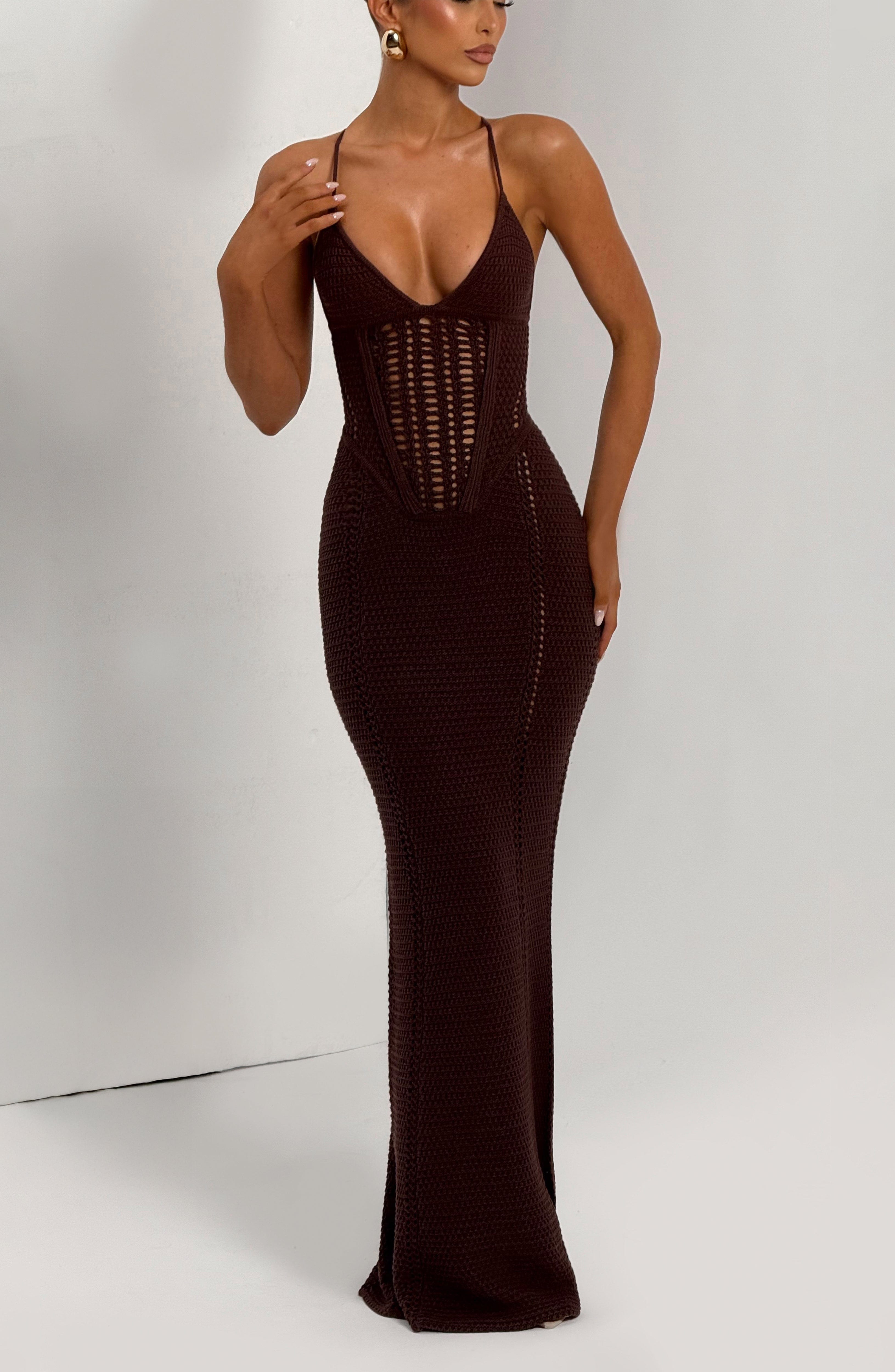 Xanthe Maxi Dress - Plum bruin